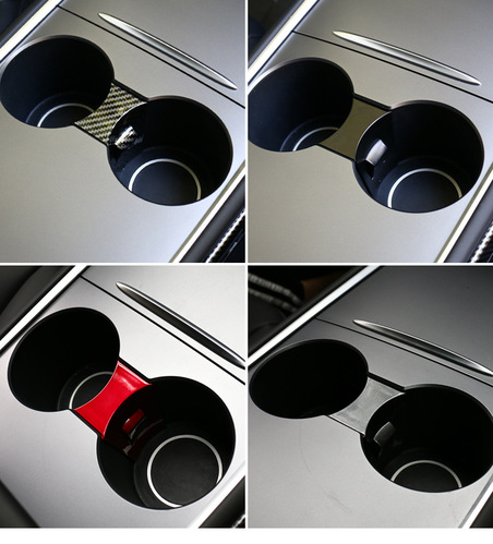 Suitable for Tesla Model 3 water cup storage box, ABS limiter card slot storage accessories
