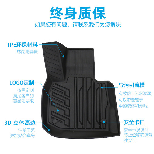 Suitable for 18 BMW X3 special car injection molded environmentally friendly TPE health mats, fully enclosed interior mats