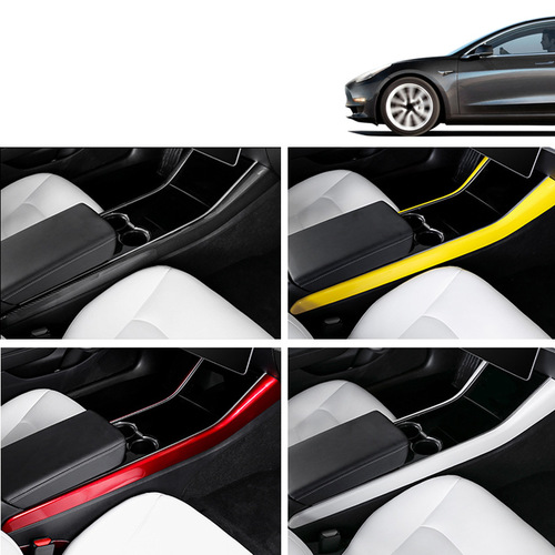 Suitable for Tesla Model 3 central control side anti scratch strip decorative sticker interior modification