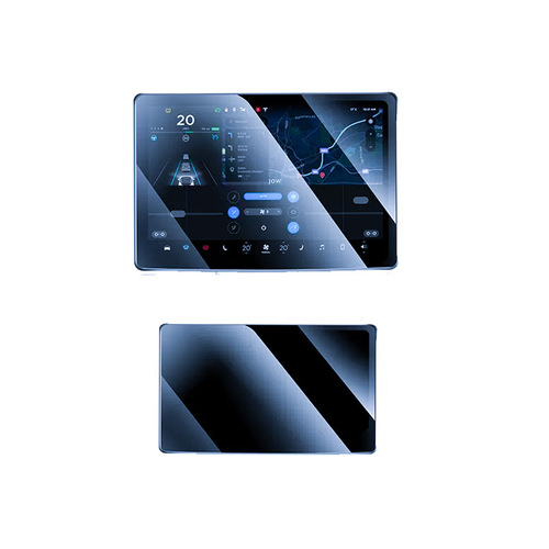 Suitable for Tesla tempered film updated version y/3 center console screen tempered film rear navigation film
